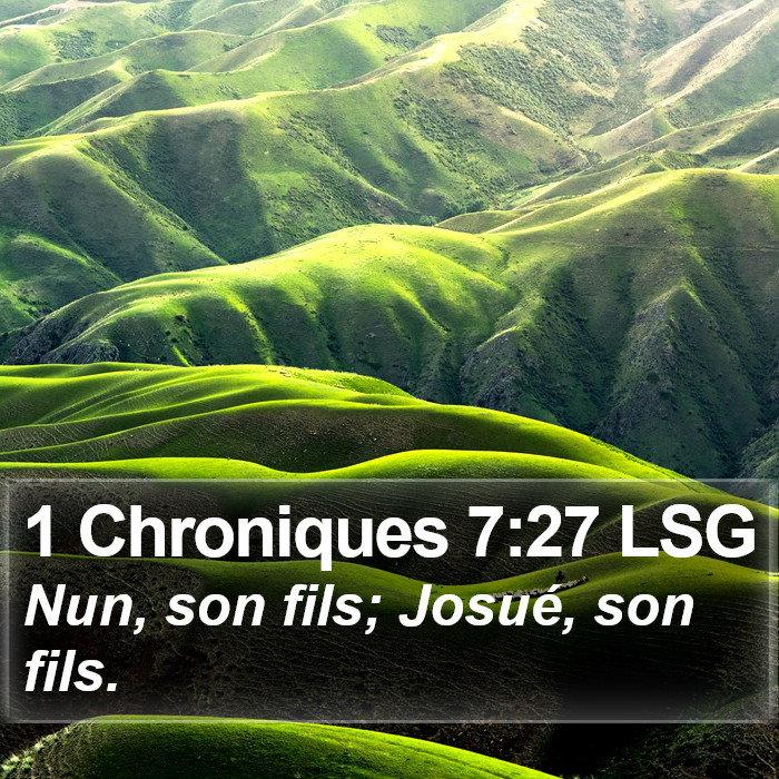 1 Chroniques 7:27 LSG Bible Study