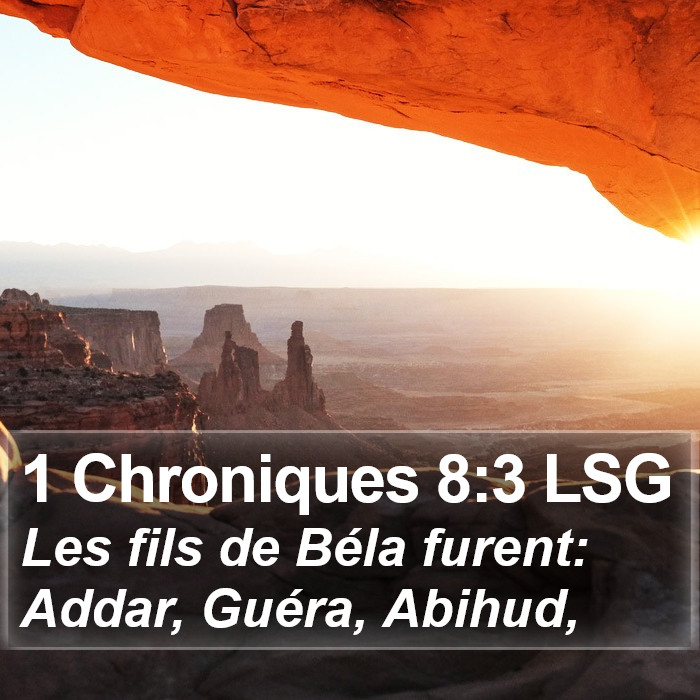 1 Chroniques 8:3 LSG Bible Study