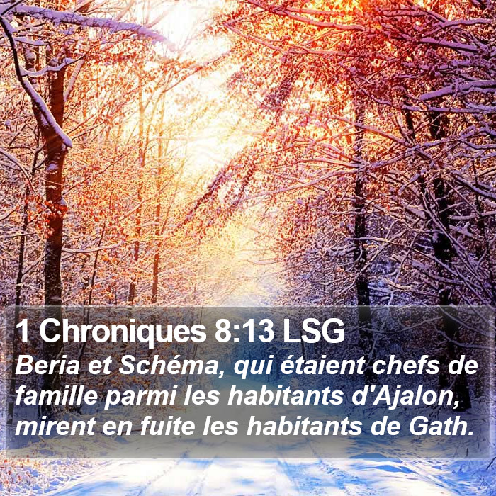 1 Chroniques 8:13 LSG Bible Study