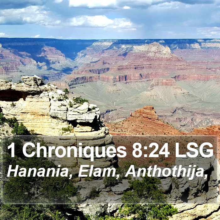 1 Chroniques 8:24 LSG Bible Study