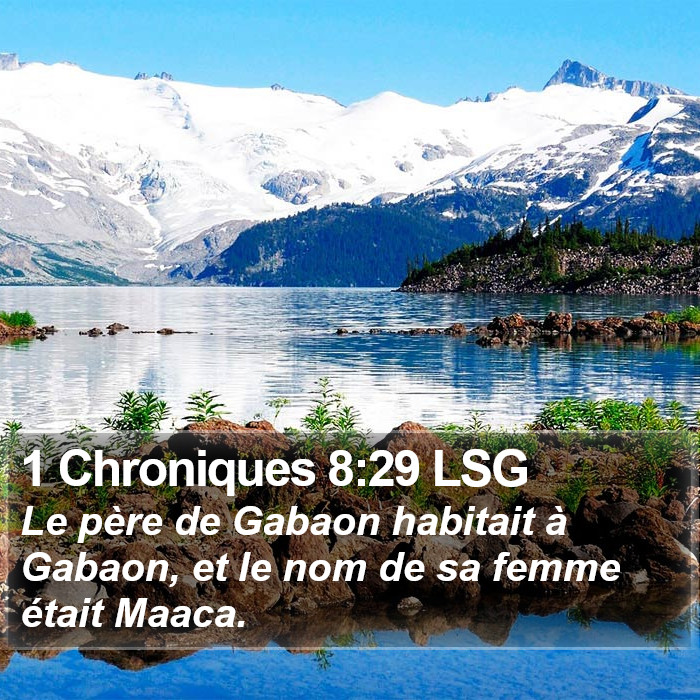 1 Chroniques 8:29 LSG Bible Study