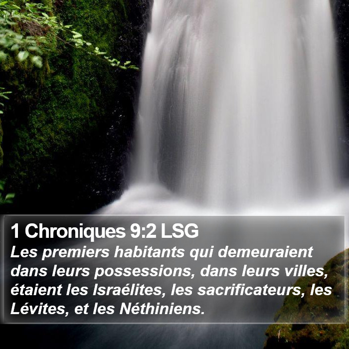 1 Chroniques 9:2 LSG Bible Study