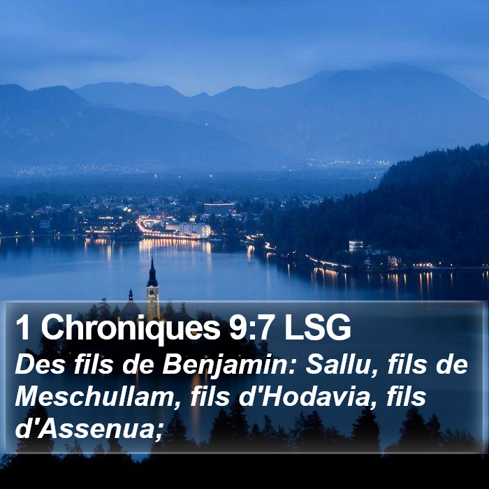 1 Chroniques 9:7 LSG Bible Study