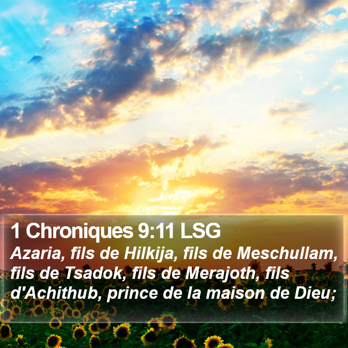 1 Chroniques 9:11 LSG Bible Study