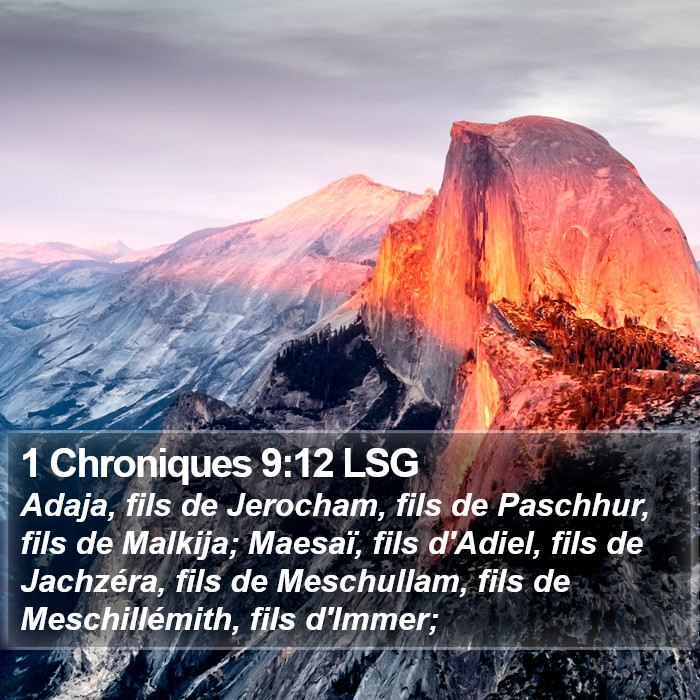 1 Chroniques 9:12 LSG Bible Study