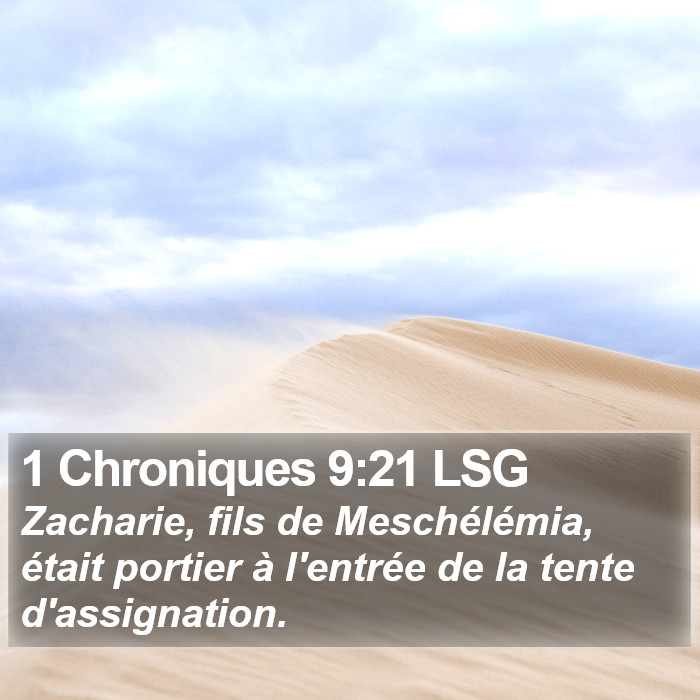 1 Chroniques 9:21 LSG Bible Study