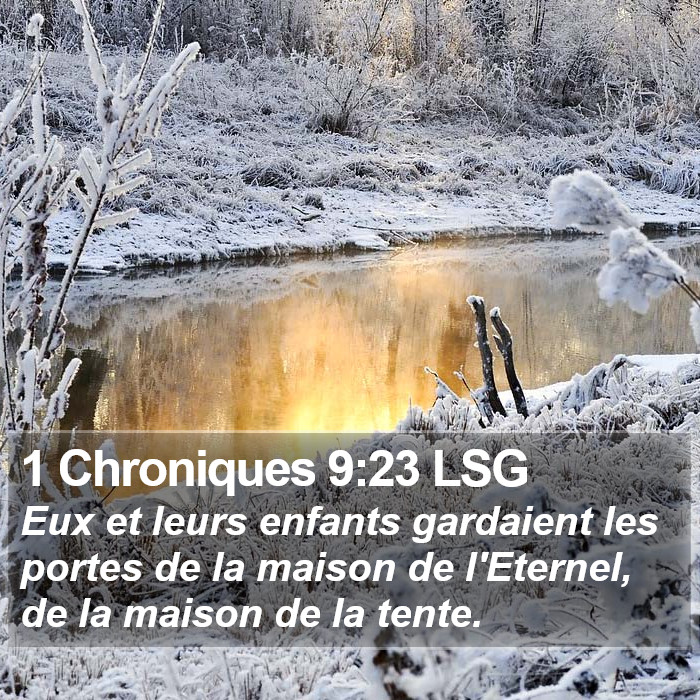 1 Chroniques 9:23 LSG Bible Study