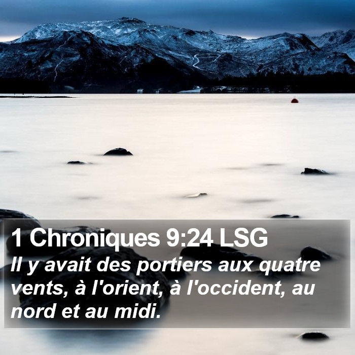 1 Chroniques 9:24 LSG Bible Study