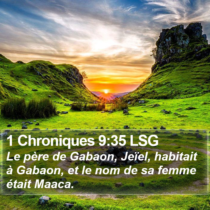 1 Chroniques 9:35 LSG Bible Study