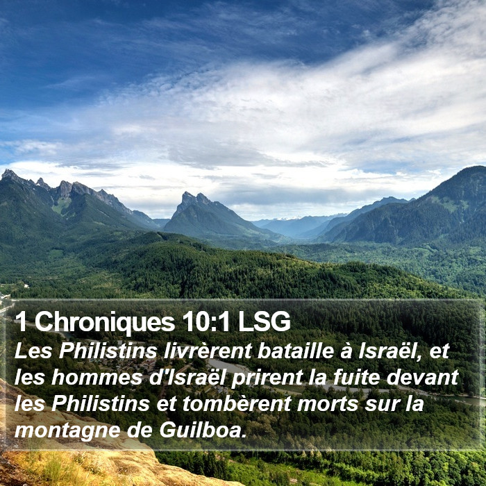 1 Chroniques 10:1 LSG Bible Study