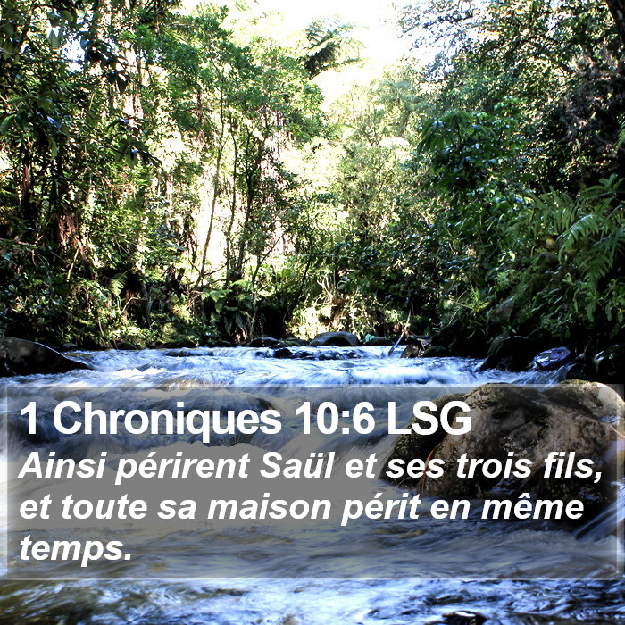 1 Chroniques 10:6 LSG Bible Study