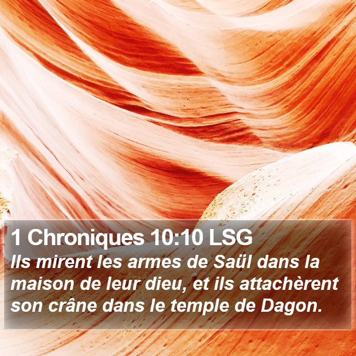 1 Chroniques 10:10 LSG Bible Study