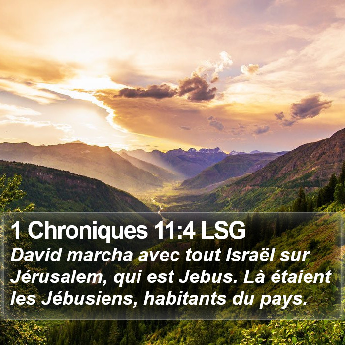 1 Chroniques 11:4 LSG Bible Study
