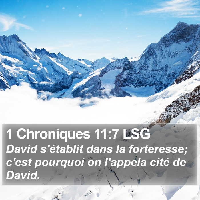 1 Chroniques 11:7 LSG Bible Study