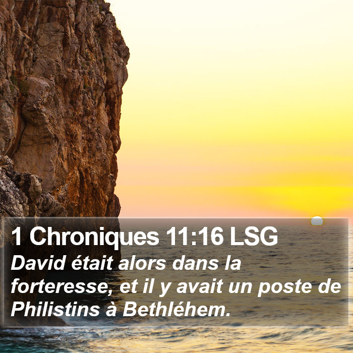 1 Chroniques 11:16 LSG Bible Study