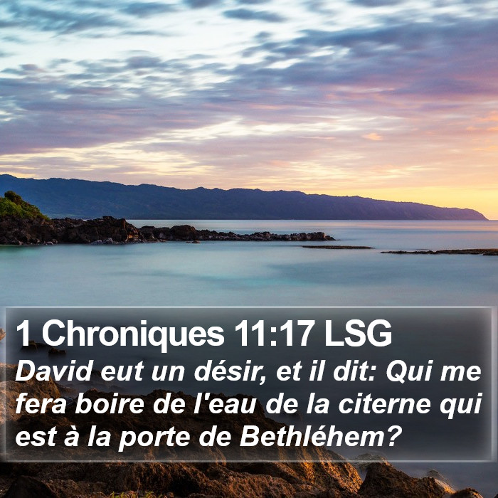 1 Chroniques 11:17 LSG Bible Study
