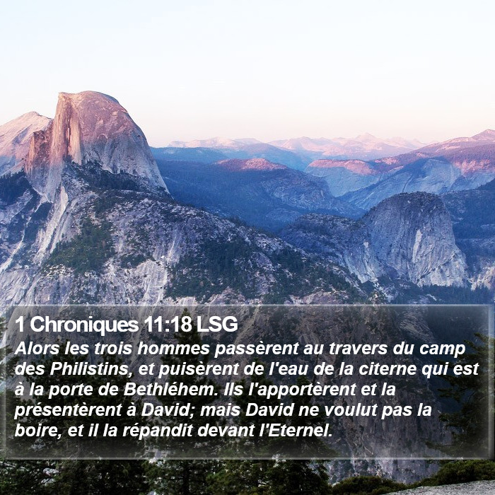 1 Chroniques 11:18 LSG Bible Study
