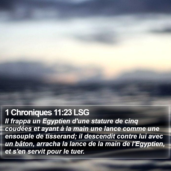 1 Chroniques 11:23 LSG Bible Study