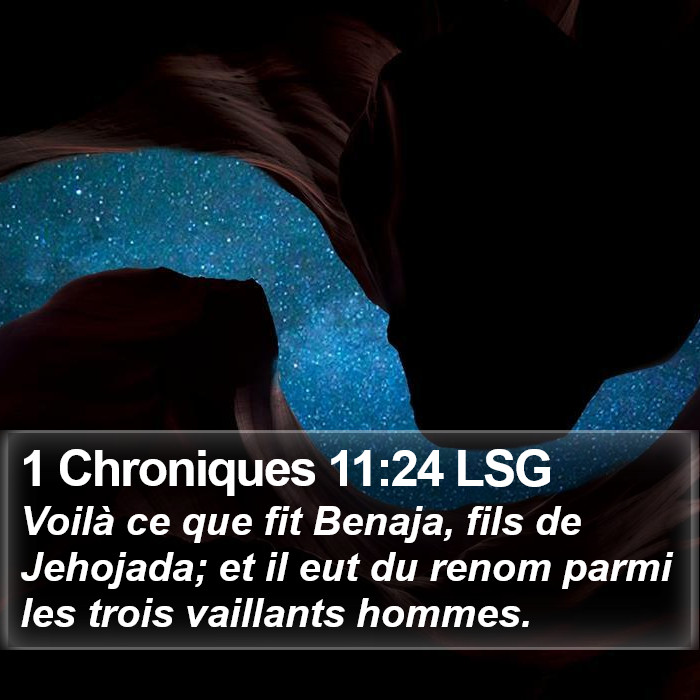 1 Chroniques 11:24 LSG Bible Study