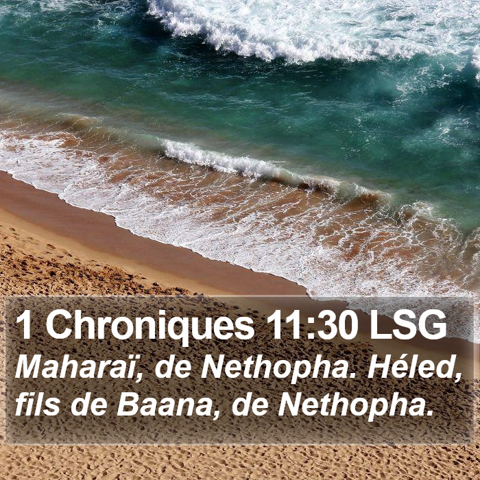 1 Chroniques 11:30 LSG Bible Study