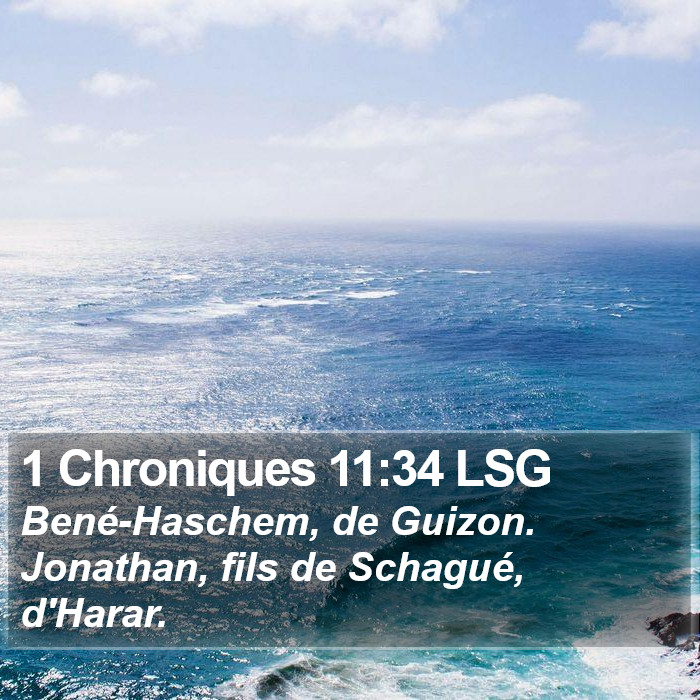 1 Chroniques 11:34 LSG Bible Study