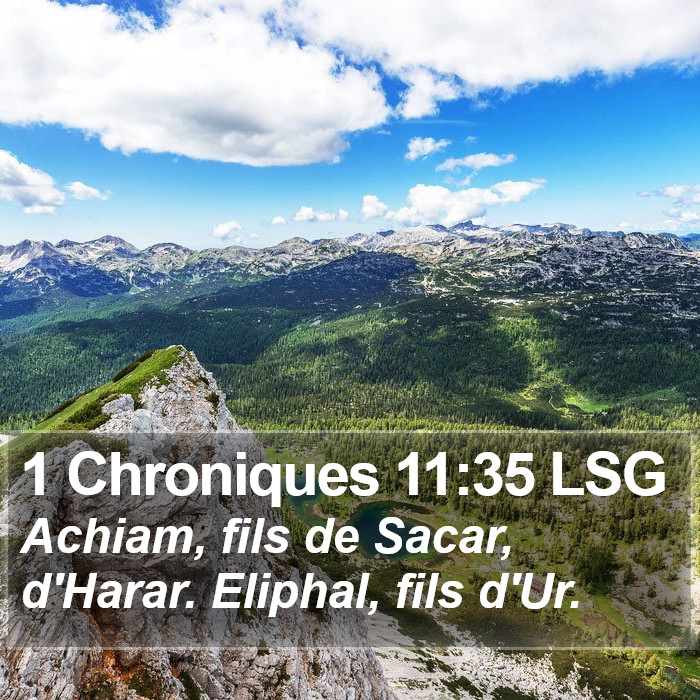 1 Chroniques 11:35 LSG Bible Study