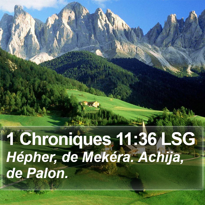 1 Chroniques 11:36 LSG Bible Study