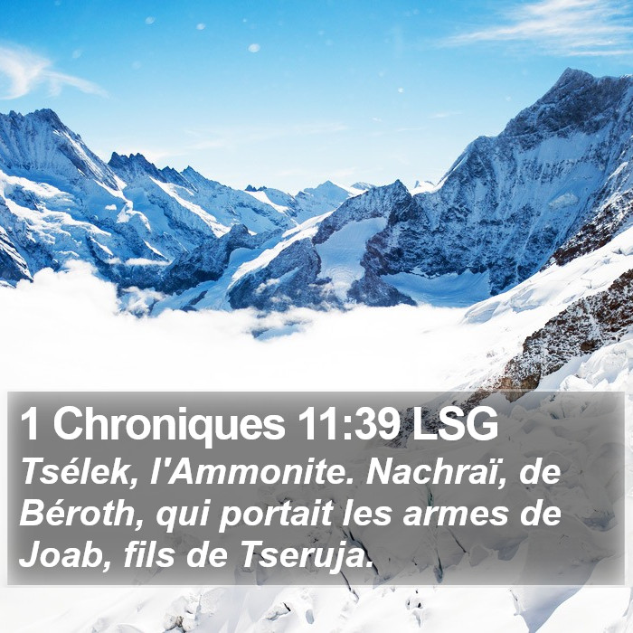 1 Chroniques 11:39 LSG Bible Study