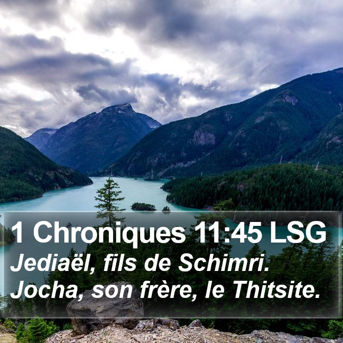 1 Chroniques 11:45 LSG Bible Study