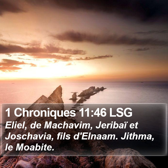 1 Chroniques 11:46 LSG Bible Study
