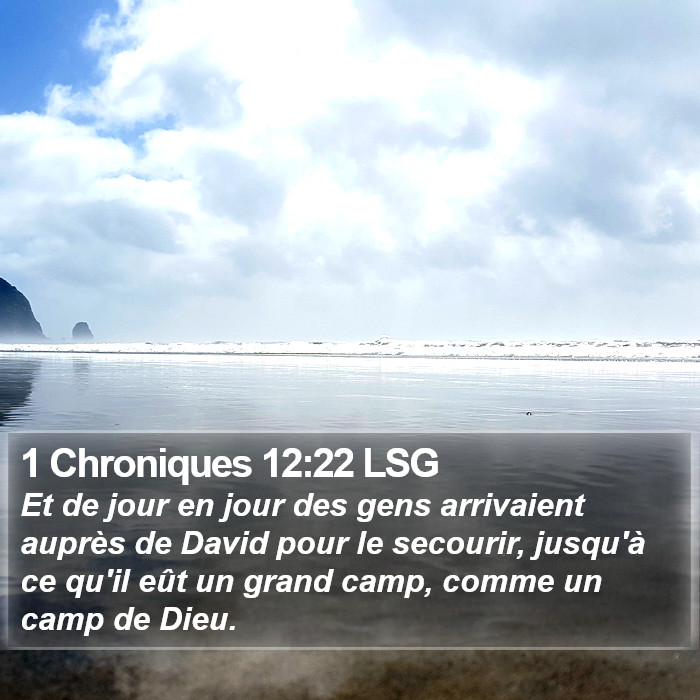 1 Chroniques 12:22 LSG Bible Study