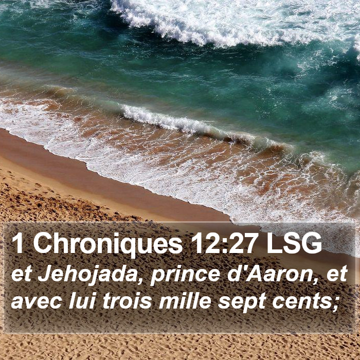 1 Chroniques 12:27 LSG Bible Study