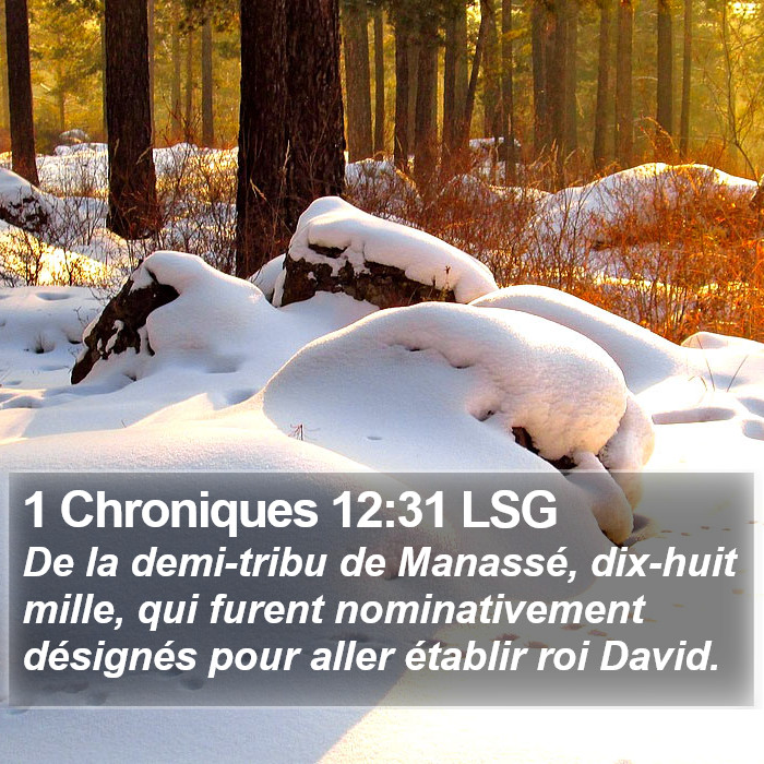 1 Chroniques 12:31 LSG Bible Study