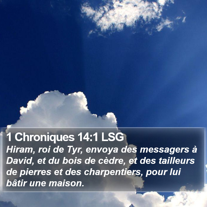 1 Chroniques 14:1 LSG Bible Study