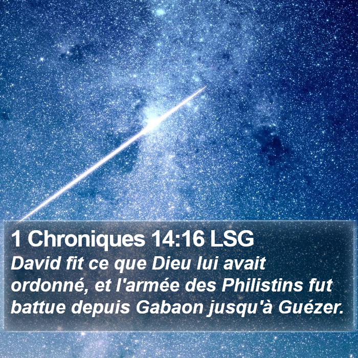 1 Chroniques 14:16 LSG Bible Study