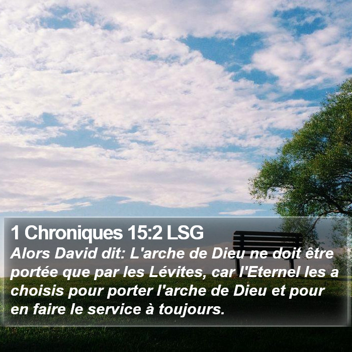 1 Chroniques 15:2 LSG Bible Study