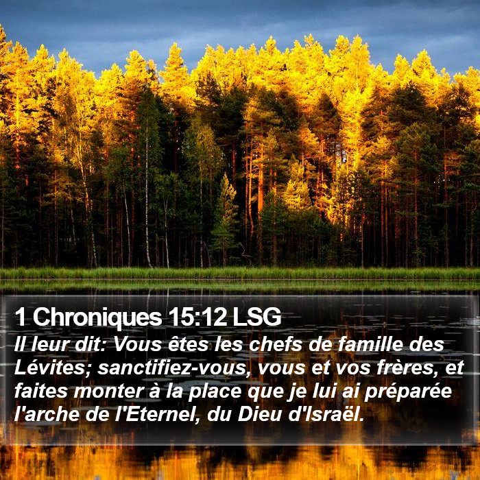 1 Chroniques 15:12 LSG Bible Study