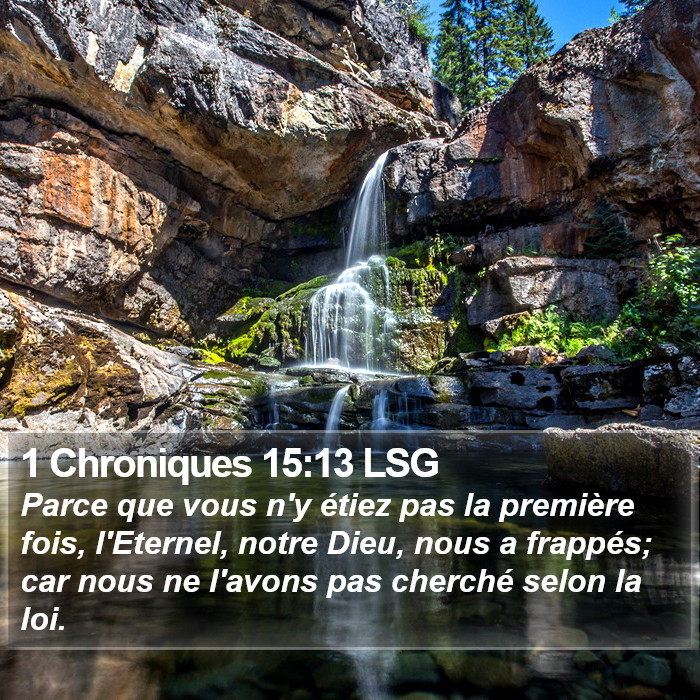 1 Chroniques 15:13 LSG Bible Study