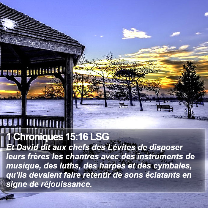 1 Chroniques 15:16 LSG Bible Study