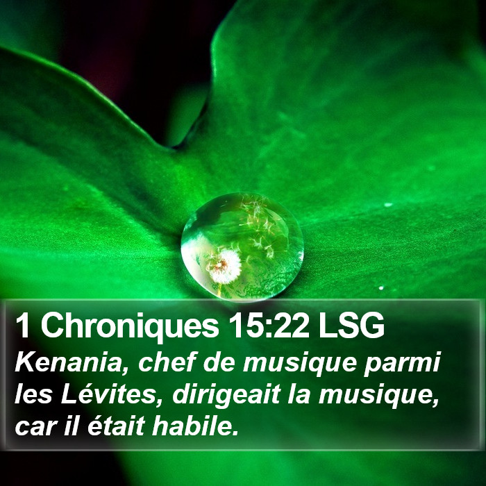 1 Chroniques 15:22 LSG Bible Study