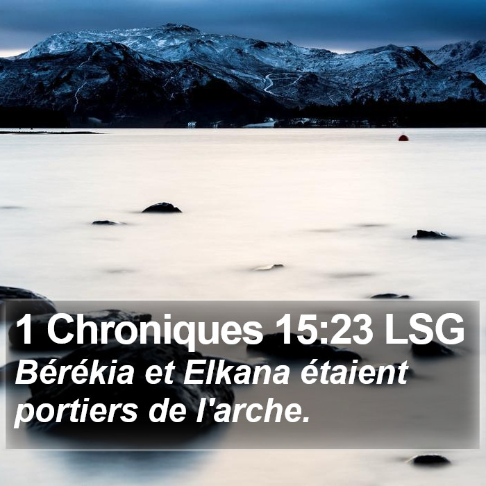 1 Chroniques 15:23 LSG Bible Study