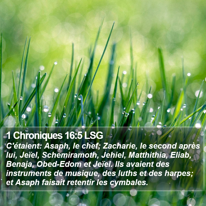 1 Chroniques 16:5 LSG Bible Study