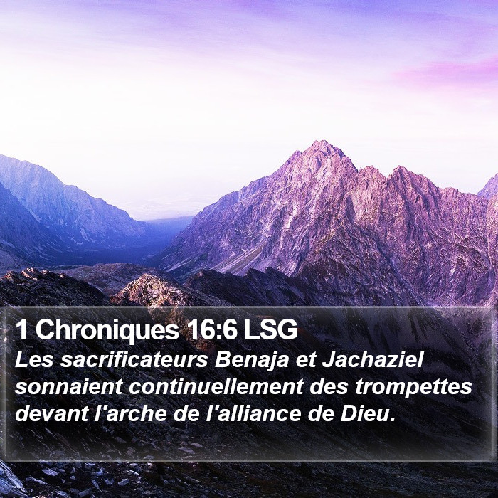 1 Chroniques 16:6 LSG Bible Study