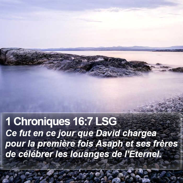 1 Chroniques 16:7 LSG Bible Study