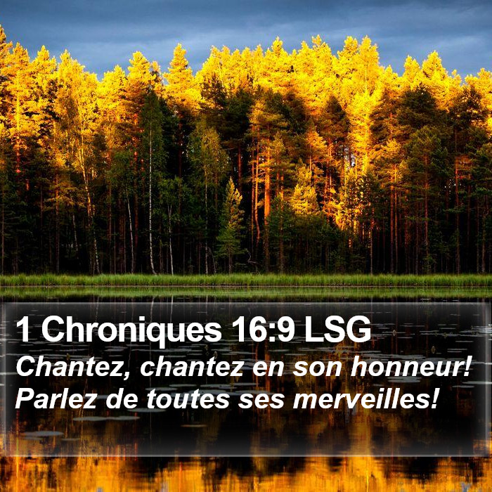 1 Chroniques 16:9 LSG Bible Study