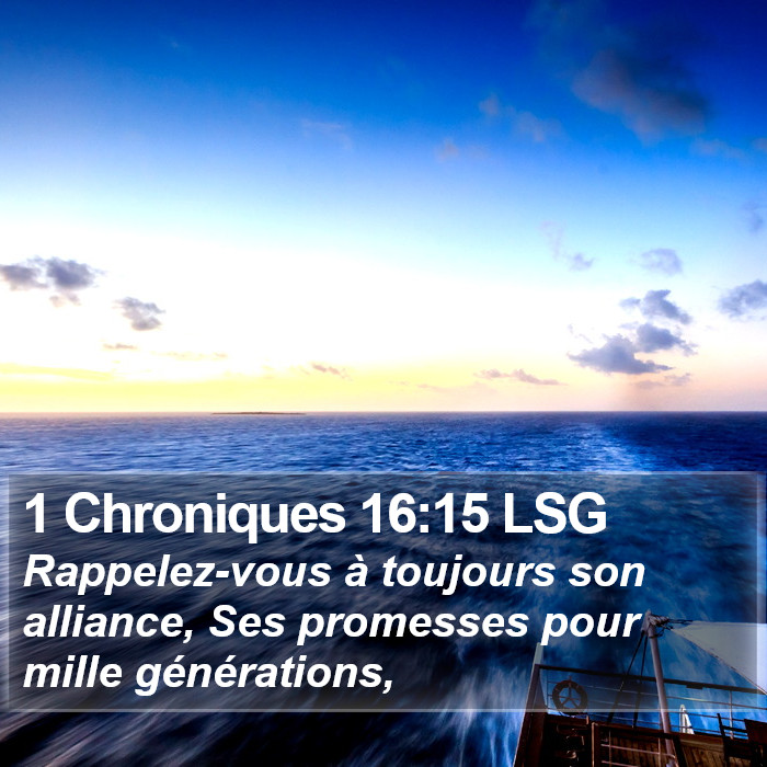 1 Chroniques 16:15 LSG Bible Study