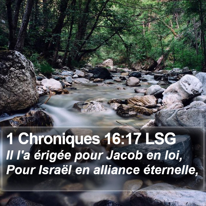 1 Chroniques 16:17 LSG Bible Study
