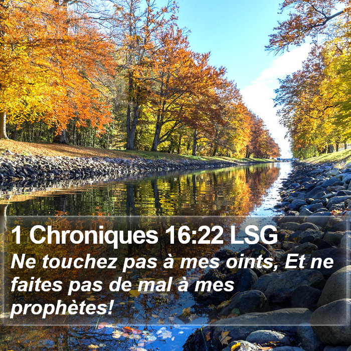 1 Chroniques 16:22 LSG Bible Study