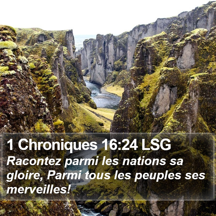 1 Chroniques 16:24 LSG Bible Study