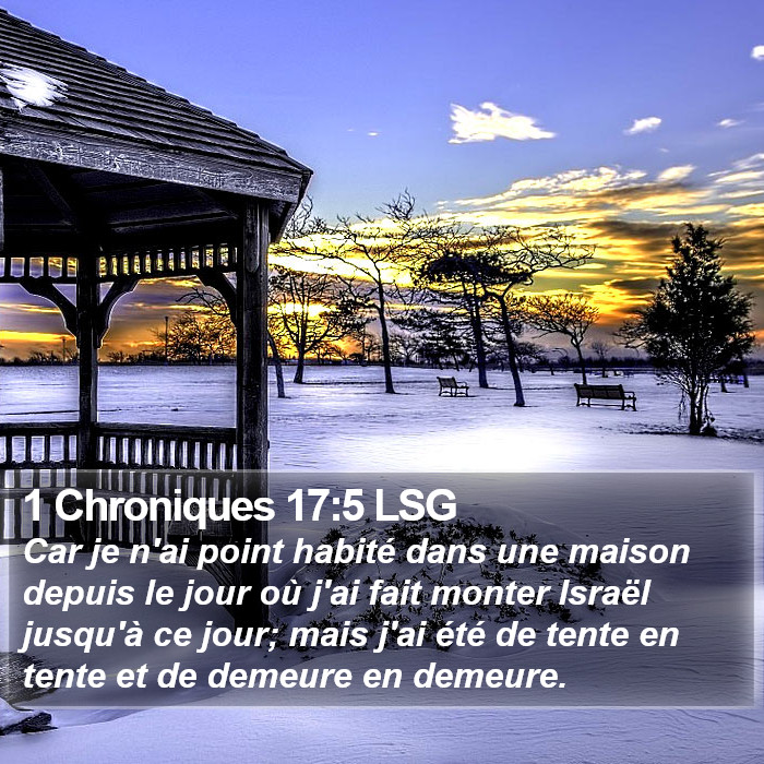 1 Chroniques 17:5 LSG Bible Study